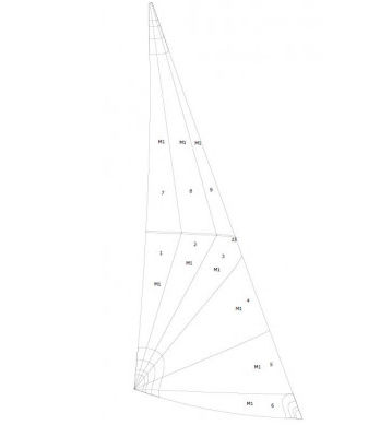 Foque - PHI_FOC - NENUPHAR - para vela ligera / corte radial