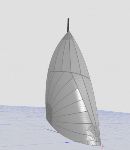 Spinnaker asimétrico - 2215 - NENUPHAR - para vela ligera / corte triradiale