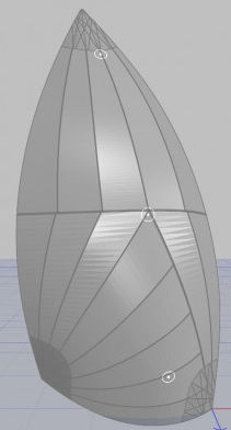 Spinnaker asimétrico - 2091 - NENUPHAR - para multicasco de regata / Hobie Cat 16