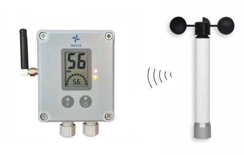 Anemómetro digital - W210  - NAVIS elektronika - sin cable / con alarma