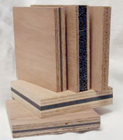 Panel sándwich para aislamiento acústico - Soundown Corporation - de caucho / de madera