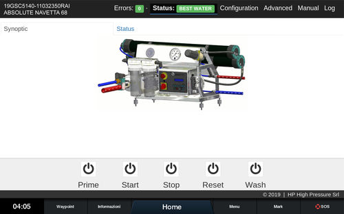 Software de control - Part-Net - HP High Pressure S.R.L. - de navegación / para barco / para desalinizador