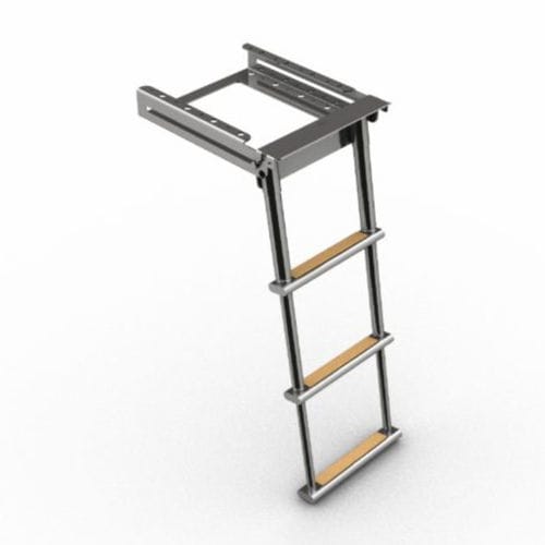 Escalera para barco - 2203 SERIE - Nautinox - para yate / abatible / telescópica