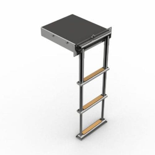 Escalera para barco - 2370 - Nautinox - para yate / abatible / telescópica