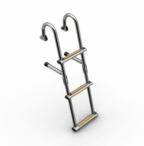 Escalera para barco - 2033 serie - Nautinox - para yate / plegable / reglable