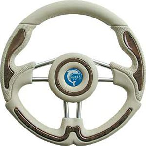 Volante para barco de motor de aluminio - C360756W0NA  - OBA Tradizione Futura - barnizado con poliuretano / racing