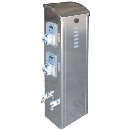 Torreta con iluminación integrada - S1000-L - Plus Marine - de suministro eléctrico / de suministro de agua / para pantalán
