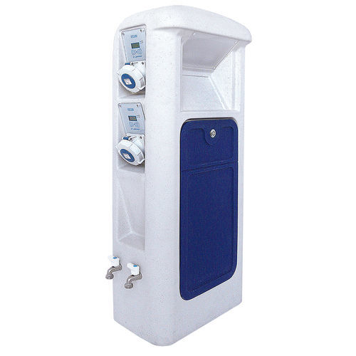 Torreta con iluminación integrada - SMART - Plus Marine - de suministro eléctrico / de suministro de agua / para pantalán
