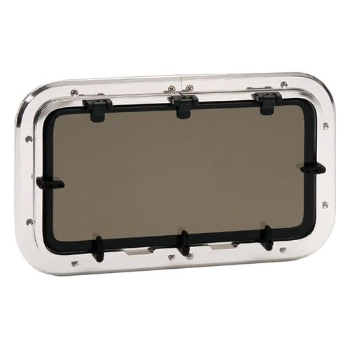 Portillo rectangular - 2 series - Pompanette - para barco / abrible / con bordes redondeados