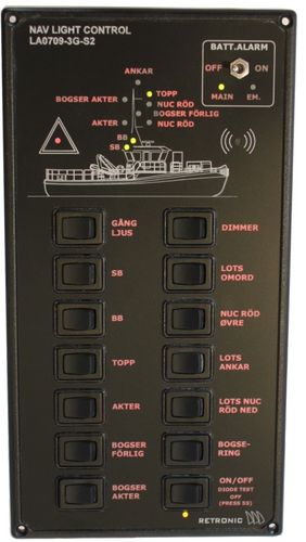 Panel de mando y control para buque - Retronic - para yate / de luces de navegación