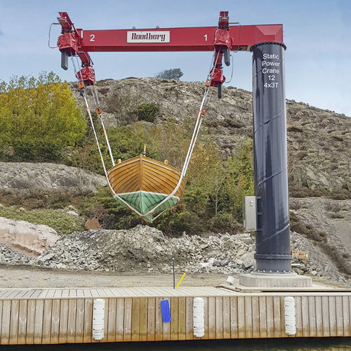 Grúa para astillero naval - SPC 12-4E - ROODBERG - para puerto deportivo / pescante / manejo de embarcaciones