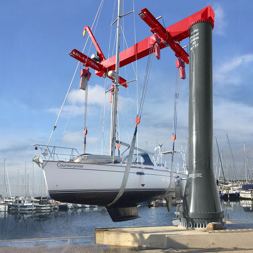 Grúa para astillero naval - SPC 30-4E - ROODBERG - para puerto deportivo / de mástil / pluma giratoria