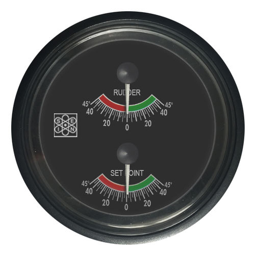 Indicador para barco - IAB13593 - San Giorgio S.E.I.N srl - de ángulo de timón / analógico / negro