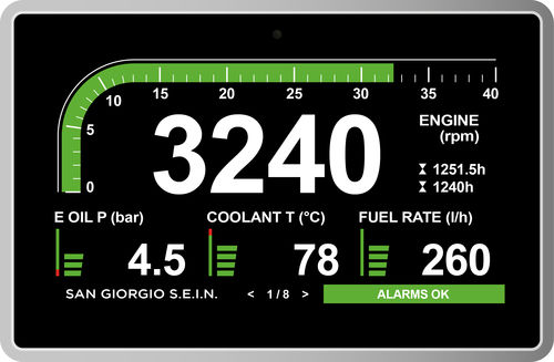 Panel de mando y control para barco - 7" PLUS - San Giorgio S.E.I.N srl - para yate / para motor / táctil