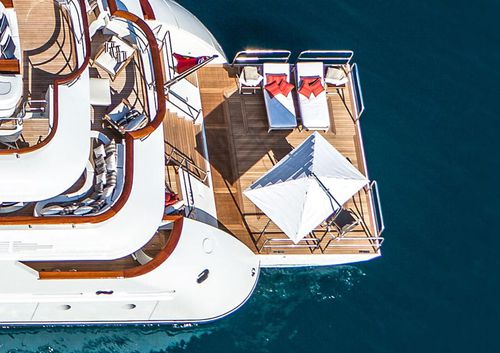 Plataforma elevadora - Sanguineti Chiavari produzione articoli nautici s. - para yate / de bote auxiliar / con escalerilla de baño