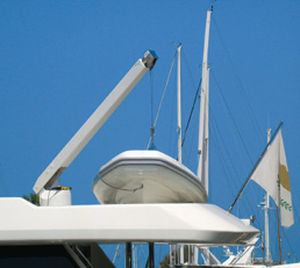 Pescante para barco - Sanguineti Chiavari produzione articoli nautici s. - para yate / hidráulico / telescópico