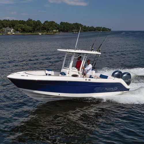 Barco open fueraborda - R242 - Robalo - bimotor / con consola central / de pesca deportiva