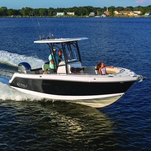 Barco open fueraborda - R242EX  - Robalo - con consola central / de pesca deportiva / 12 personas máx.