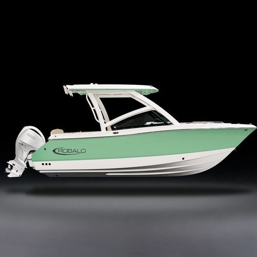 Barco open fueraborda - R237 - Robalo - gasolina / con doble consola / bow-rider