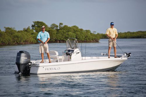 Bay boat fueraborda - 206 CAYMAN - Robalo - con consola central / de pesca deportiva / 8 personas máx.