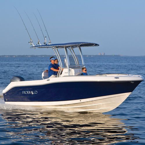 Barco open fueraborda - R200 - Robalo - con consola central / de deporte / de pesca deportiva
