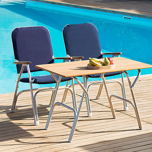 Silla estándar para barco - V100 Series - Forma Marine Furniture, LLC. - para yate / plegable / negra