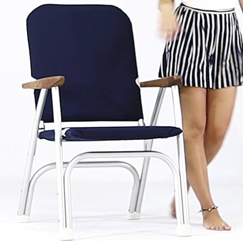 Silla estándar para barco - B100 Series - Forma Marine Furniture, LLC. - para yate / plegable / negra