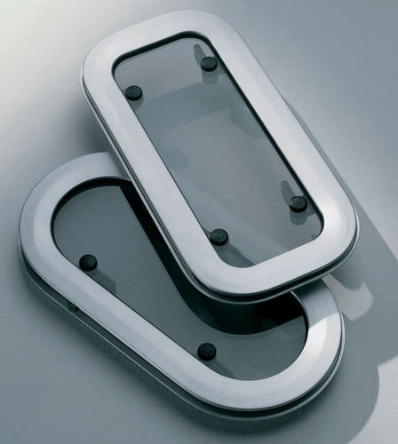 Portillo rectangular - SL series - Nautica F4 - para barco / abrible / con cantos redondeados