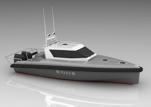Barco profesional barco de vigilancia - ALN HZ 001 - Alnmaritec - fueraborda