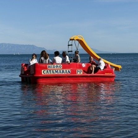Hidropedal 7 plazas o más - P9P - AVENTURAS AQUATICAS - LA NORIA - de polietileno / rojo / motorizado