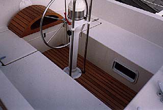 Revestimiento de cubierta revestimiento de cockpit - Slatted - TeakFlex - de teca
