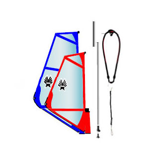 Jarcia completa de windsurf - 1 Ages 5-8  - Ezzy Sails 2 - para niños