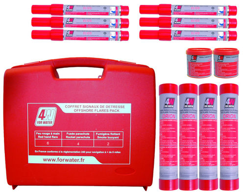 Botiquín de emergencia para barcos : navegación costera (luces de mano, fumígenos de mano, cohetes de emergencia) - PY600020 - Forwater