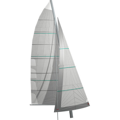 Vela mayor - KOONAA - ELVSTRØM SAILS - génova enrollable / para multicasco de crucero / corte radial