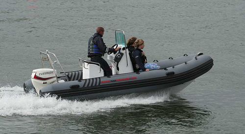Embarcación neumática fueraborda - VOYAGER SR470 - Excel Inflatables - semirrígida / con consola central / de deporte