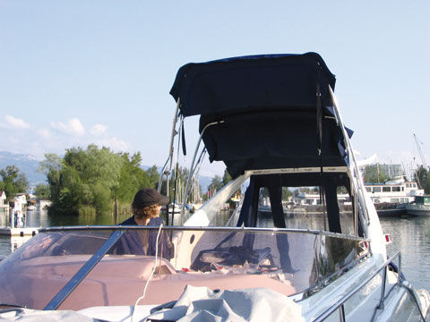 Descapotable para barco de motor - Nauti Sattler - con estructura de acero inoxidable