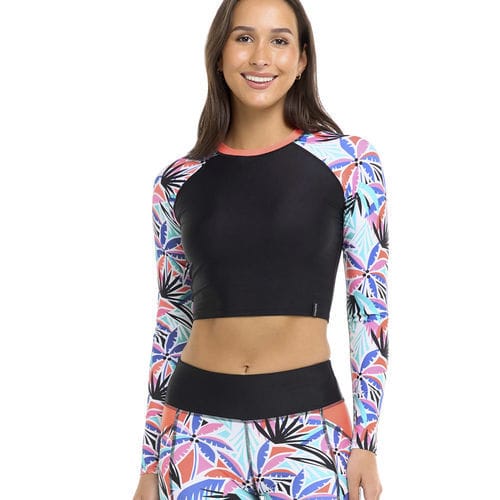 Camiseta De Lycra De Manga Larga Miami Body Glove Para Mujer