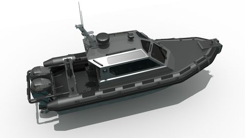 Barco profesional barco de vigilancia - MRC850 - Madera Ribs - fueraborda / embarcación neumática semirrígida