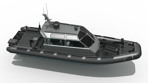 Barco profesional barco de vigilancia - MRCD1050 - Madera Ribs - intraborda / diésel / embarcación neumática semirrígida