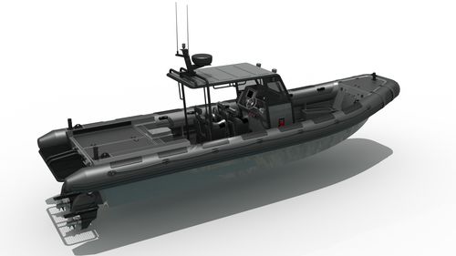 Barco profesional barco de vigilancia -  MRCD1050 Compact - Madera Ribs - intraborda / diésel / embarcación neumática semirrígida