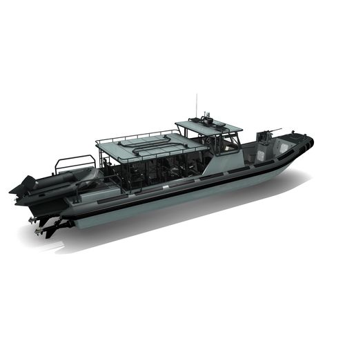 Barco profesional barco de vigilancia - MRCD1500 - Madera Ribs - intraborda / embarcación neumática semirrígida