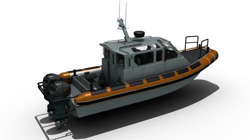 Barco profesional barco de transporte de tripulación - MRC950 - Madera Ribs - fueraborda / embarcación neumática semirrígida