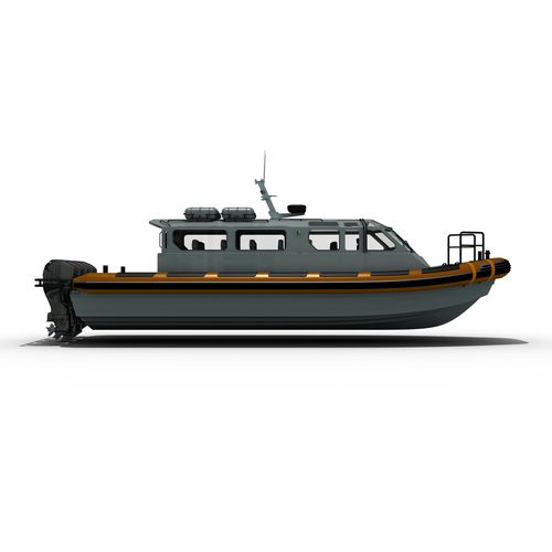 Barco profesional barco de transporte de tripulación - MRC1250  - Madera Ribs - fueraborda / embarcación neumática semirrígida