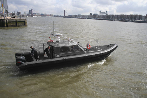 Barco profesional barco de vigilancia - MRC1250  - Madera Ribs - fueraborda / embarcación neumática semirrígida