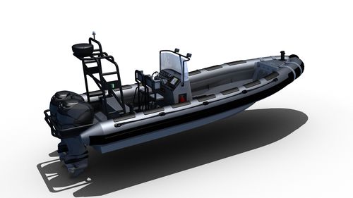 Barco profesional barco utilitario - MR800 - Madera Ribs - fueraborda / embarcación neumática semirrígida