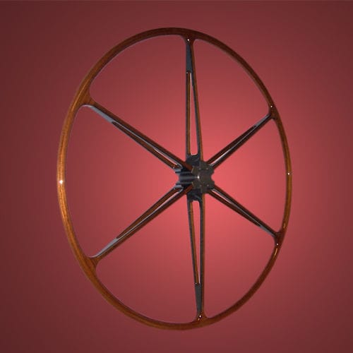 Rueda de timón para velero - ELEGANCE - TCE-Engineering - de carbono / de teca