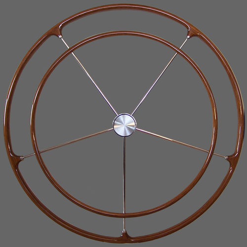 Rueda de timón para velero - V2A Doppelhandlauf - TCE-Engineering - de teca / de diseño