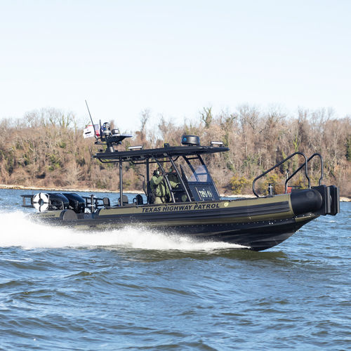 Embarcación neumática fueraborda - 9.5 M - ASIS BOATS - bimotor / RHIB / con consola central