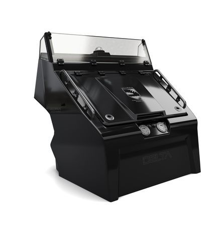 Consola de pilotaje central - DELTA CONSOLE - Ullman Dynamics - doble / 2 plazas / con parabrisas