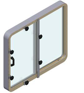 Ventana para buque - SLIH/SLIV - Bohamet - deslizante / rectangular